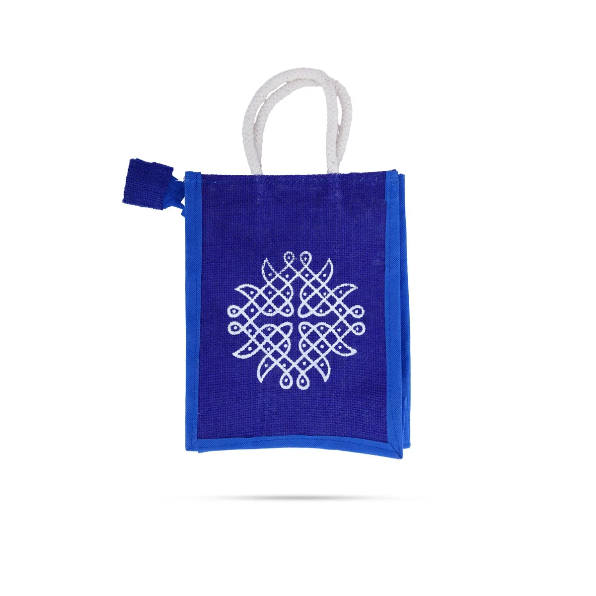 Jute Bag with Zip - 10 x 7 Inches | Handbag/ Tote Bag for Women/ Assorted Colours