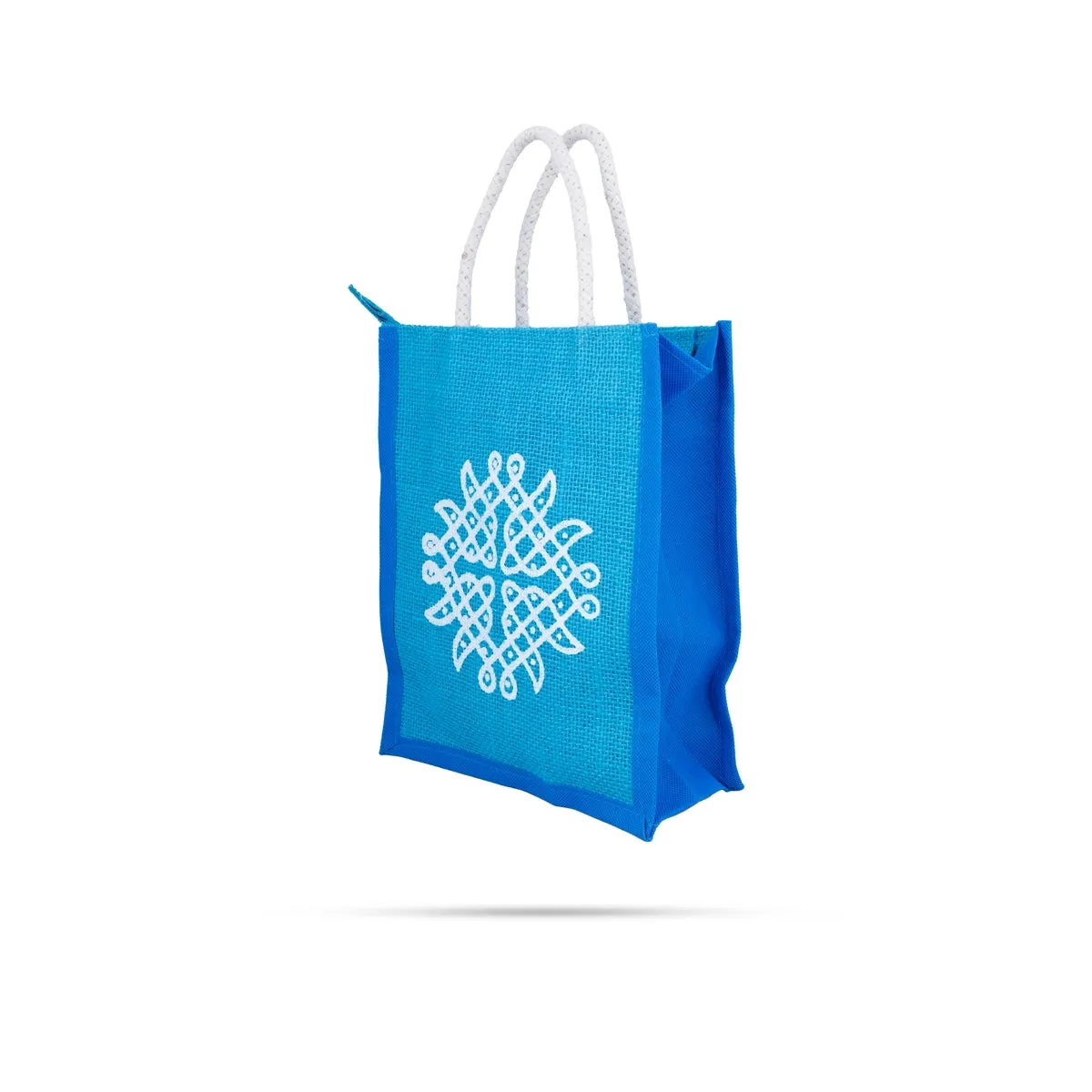 Jute Bag with Zip - 10 x 7 Inches | Handbag/ Tote Bag for Women/ Assorted Colours