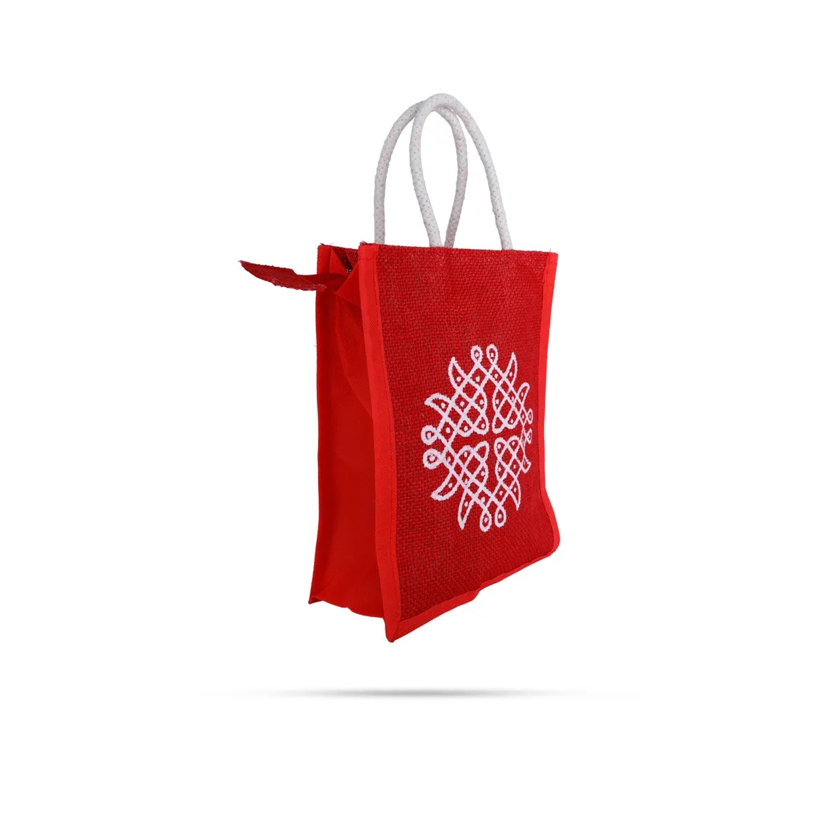 Jute Bag with Zip - 10 x 7 Inches | Handbag/ Tote Bag for Women/ Assorted Colours