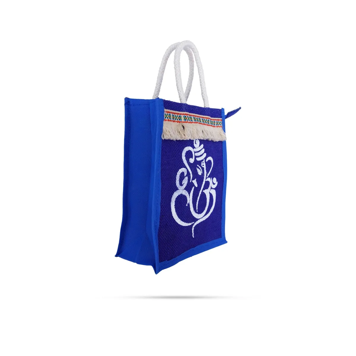Jute Bag with Zip - 10 x 7 Inches | Handbag/ Tote Bag for Women/ Assorted Colours