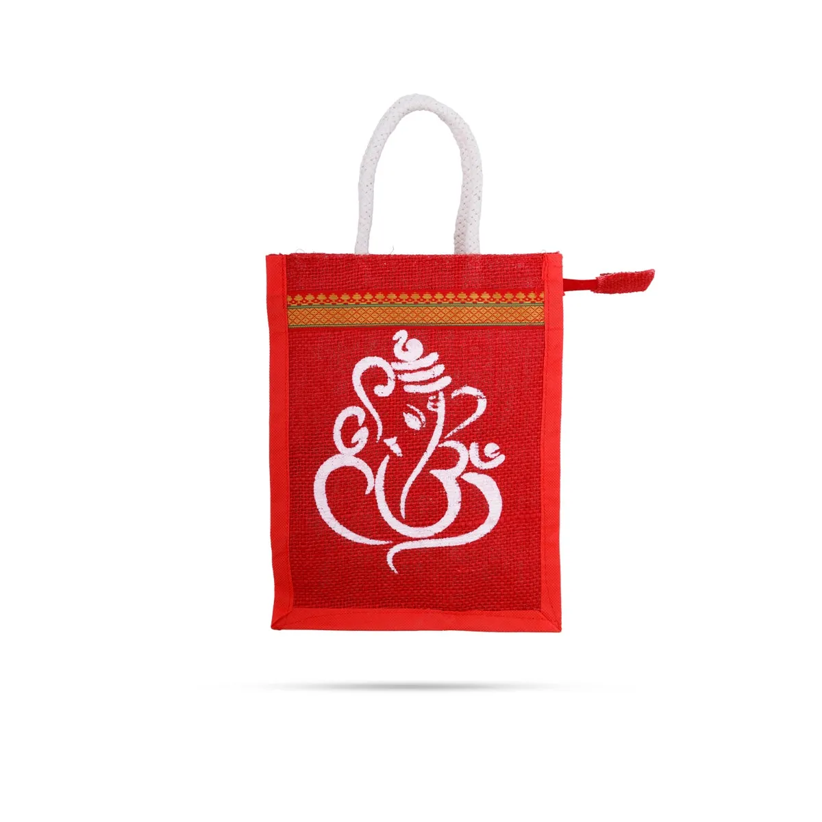 Jute Bag with Zip - 10 x 7 Inches | Handbag/ Tote Bag for Women/ Assorted Colours