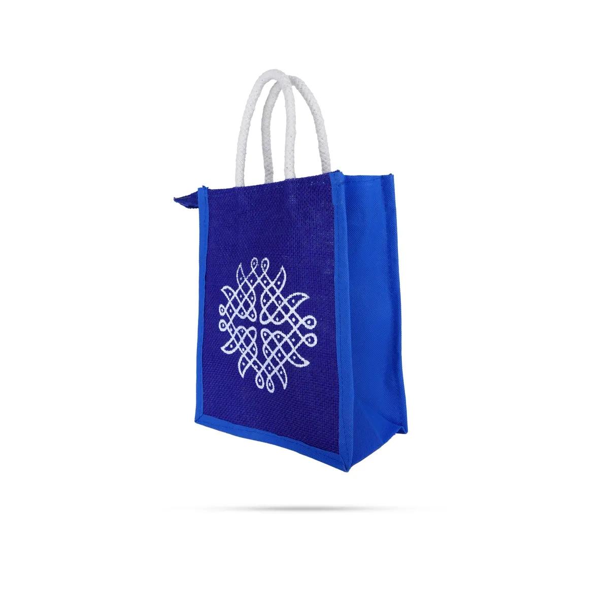 Jute Bag with Zip - 10 x 7 Inches | Handbag/ Tote Bag for Women/ Assorted Colours