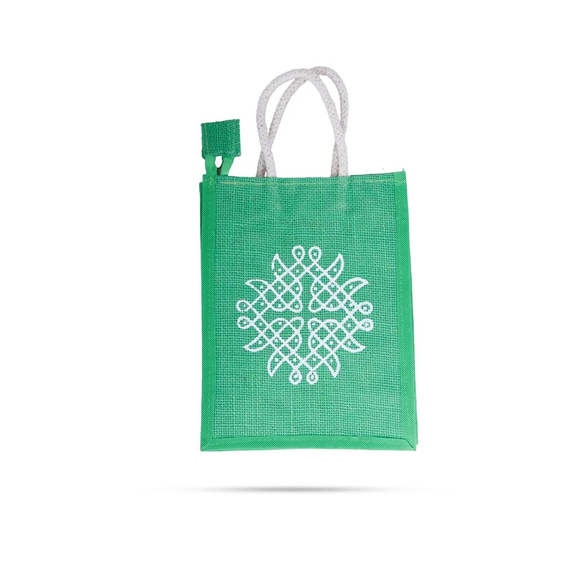 Jute Bag with Zip - 10 x 7 Inches | Handbag/ Tote Bag for Women/ Assorted Colours