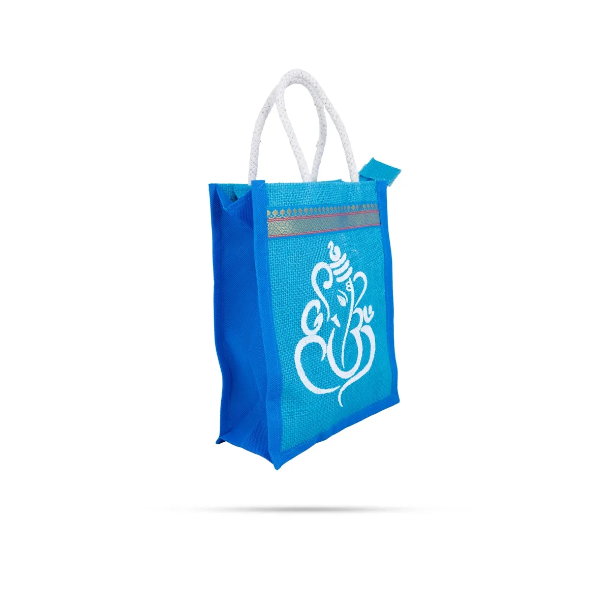 Jute Bag with Zip - 10 x 7 Inches | Handbag/ Tote Bag for Women/ Assorted Colours
