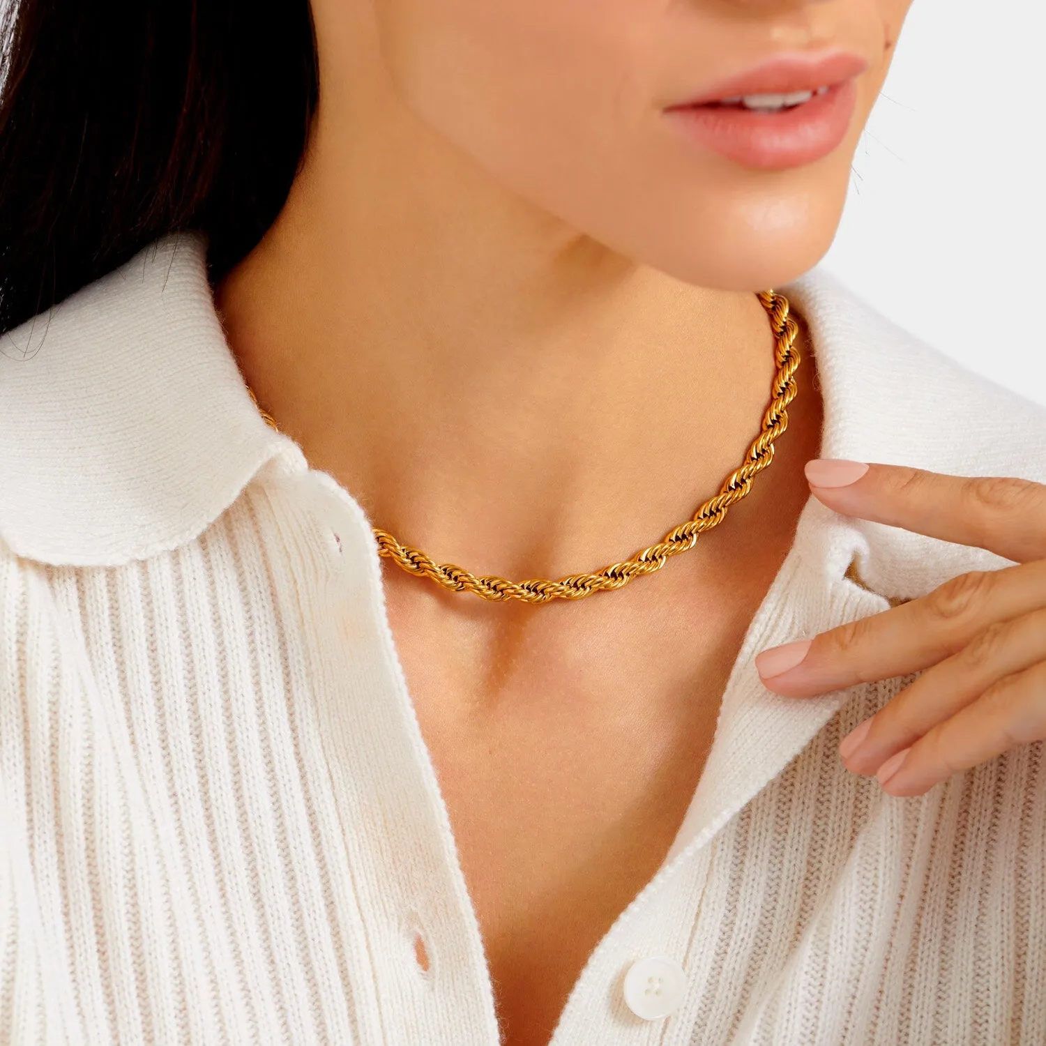 Katie Loxton Reine Waterproof Gold Rose Necklace