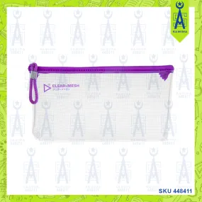 KCK CLEAR   MESH BAG 6060-A5 ASST COLOURS