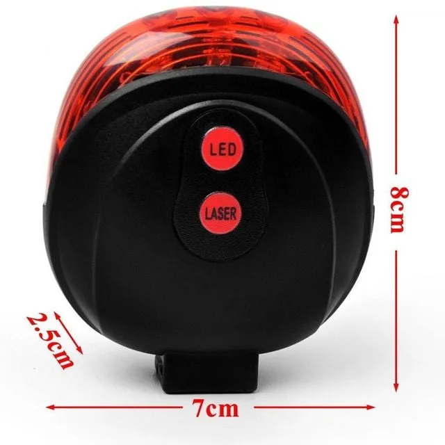 Laser beam led 2 mode bicycle led tail rear  light travel camping bike light