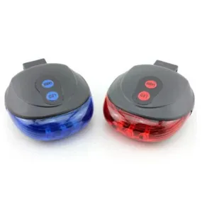 Laser beam led 2 mode bicycle led tail rear  light travel camping bike light