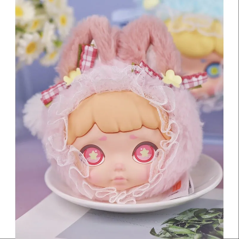 Laura Winter Tea Party Series Plush Headphone Bag Peach Oolong