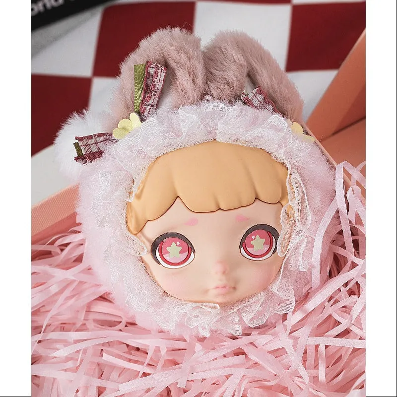 Laura Winter Tea Party Series Plush Headphone Bag Peach Oolong