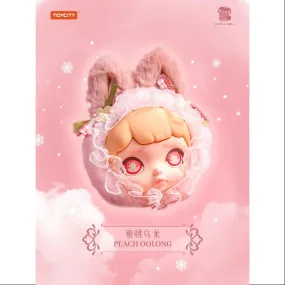 Laura Winter Tea Party Series Plush Headphone Bag Peach Oolong