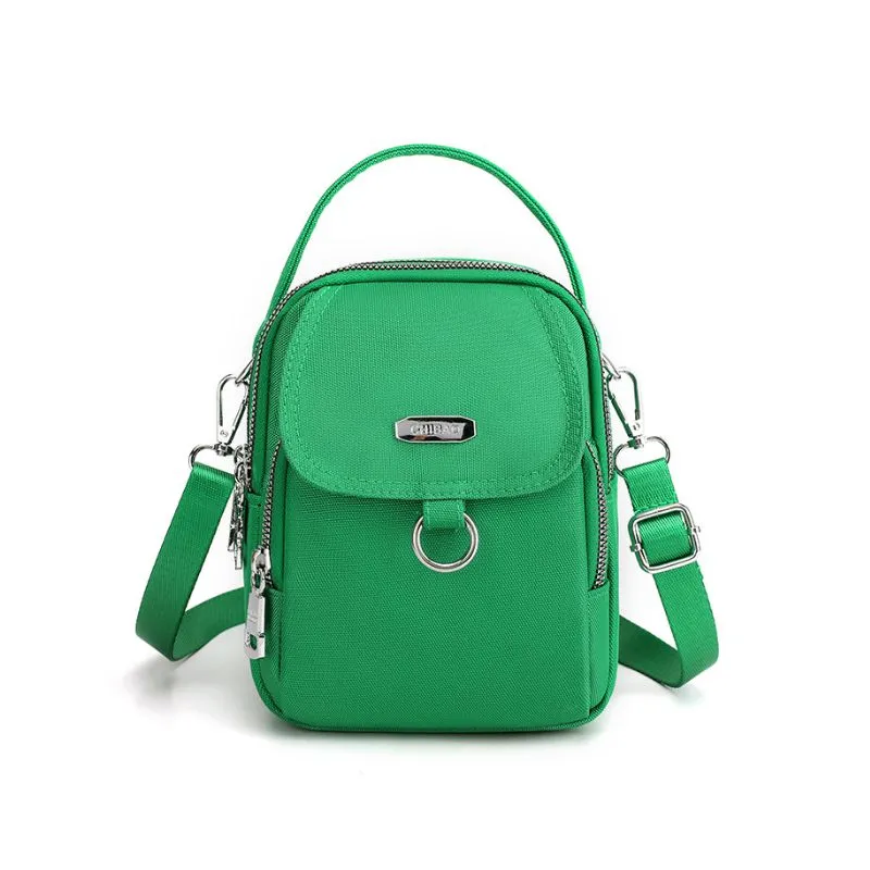 Light and waterproof shoulder bag with several pockets