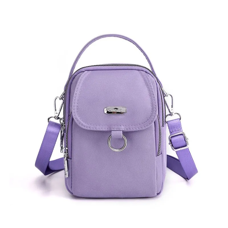 Light and waterproof shoulder bag with several pockets