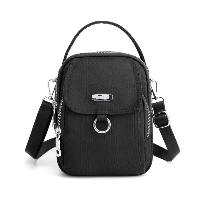 Light and waterproof shoulder bag with several pockets