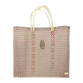 MEDIUM CHECKERED TOTE BAG