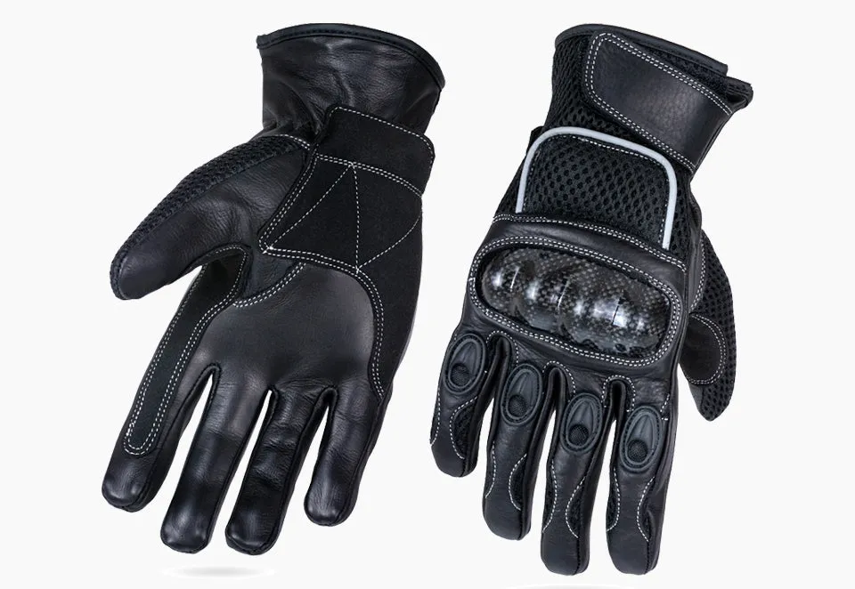 Mig Summer Mesh Leather Motorcycle Gloves