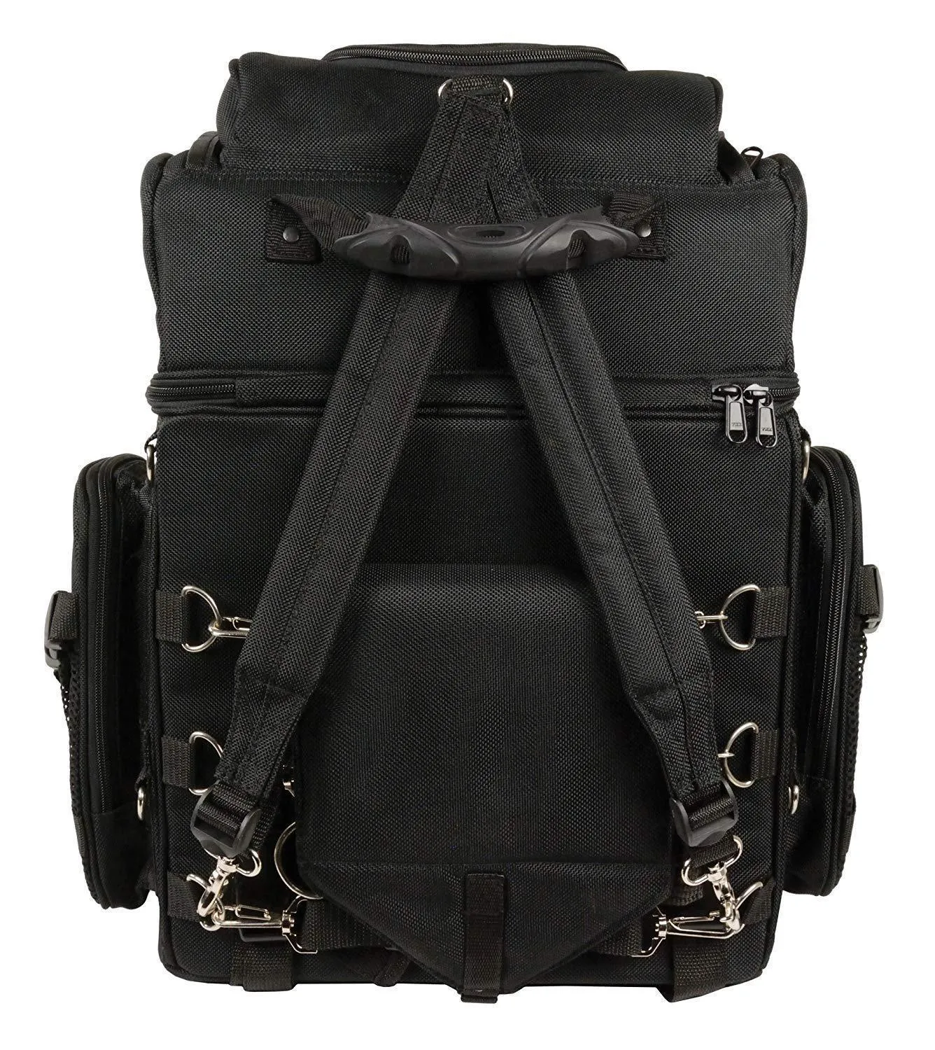 Milwaukee Leather SH689 Large Black Textile Waterproof Touring Motorcycle Sissy Bar Bag