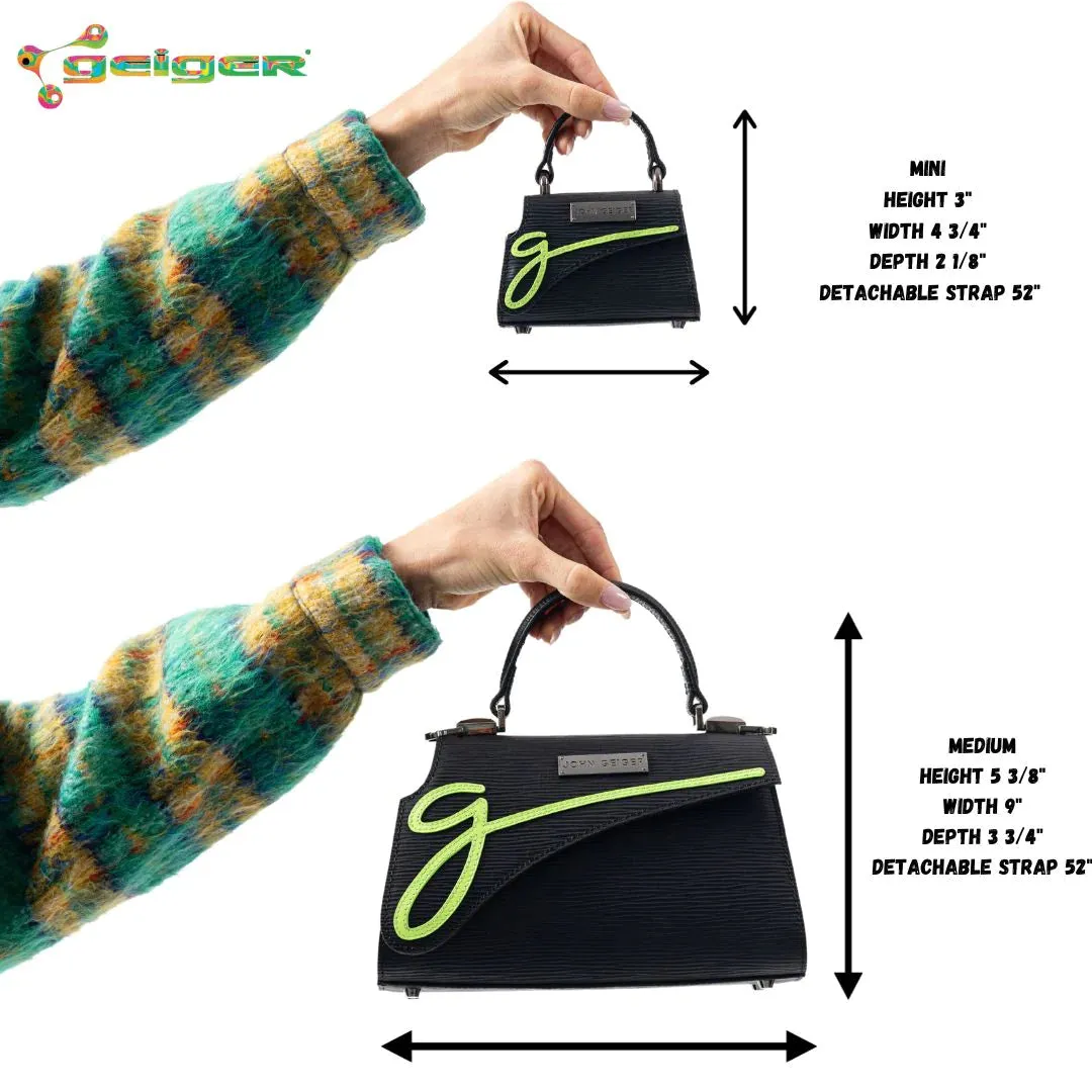 Mini Lowercase Flap Bag “Black/Lime”