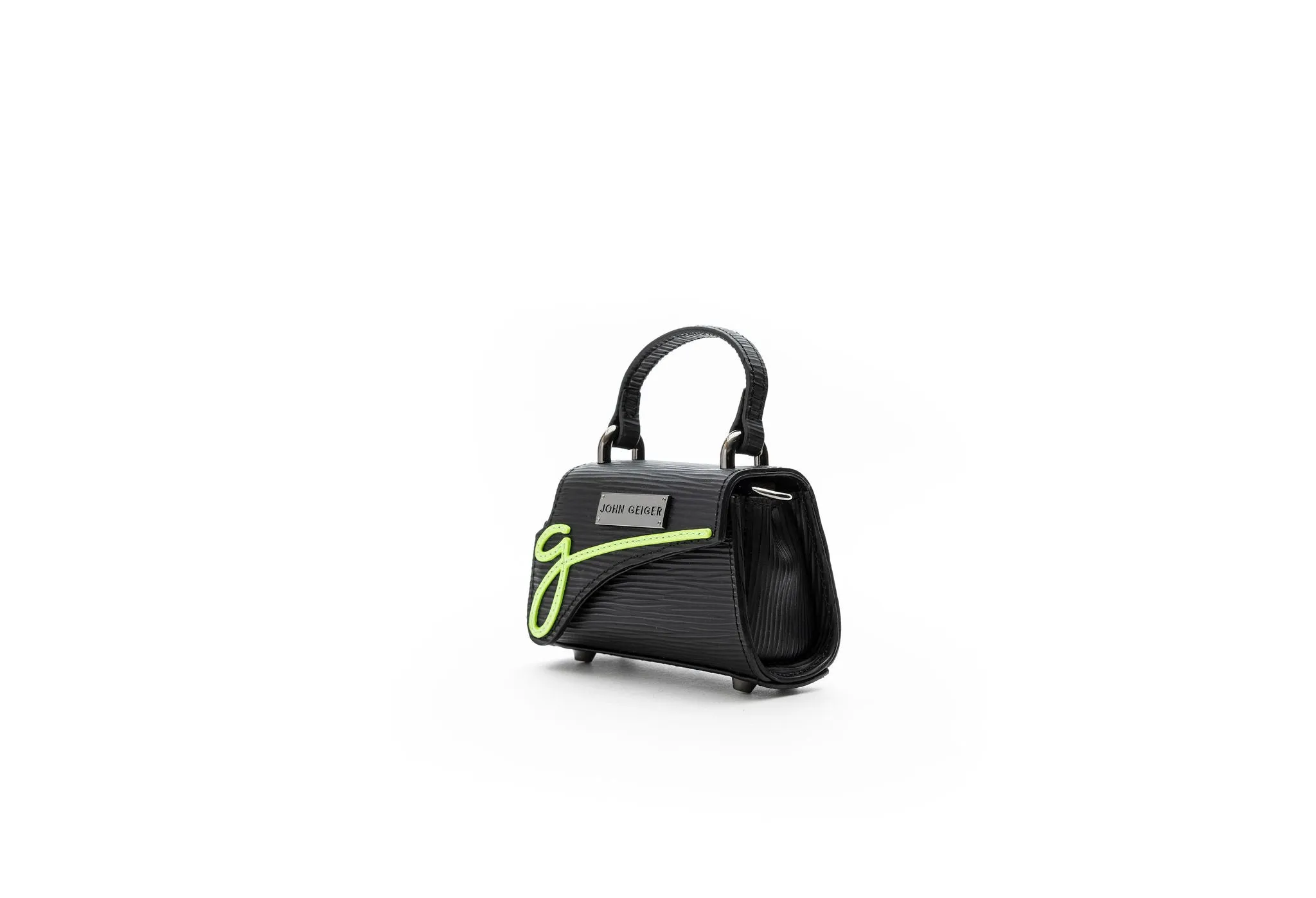 Mini Lowercase Flap Bag “Black/Lime”