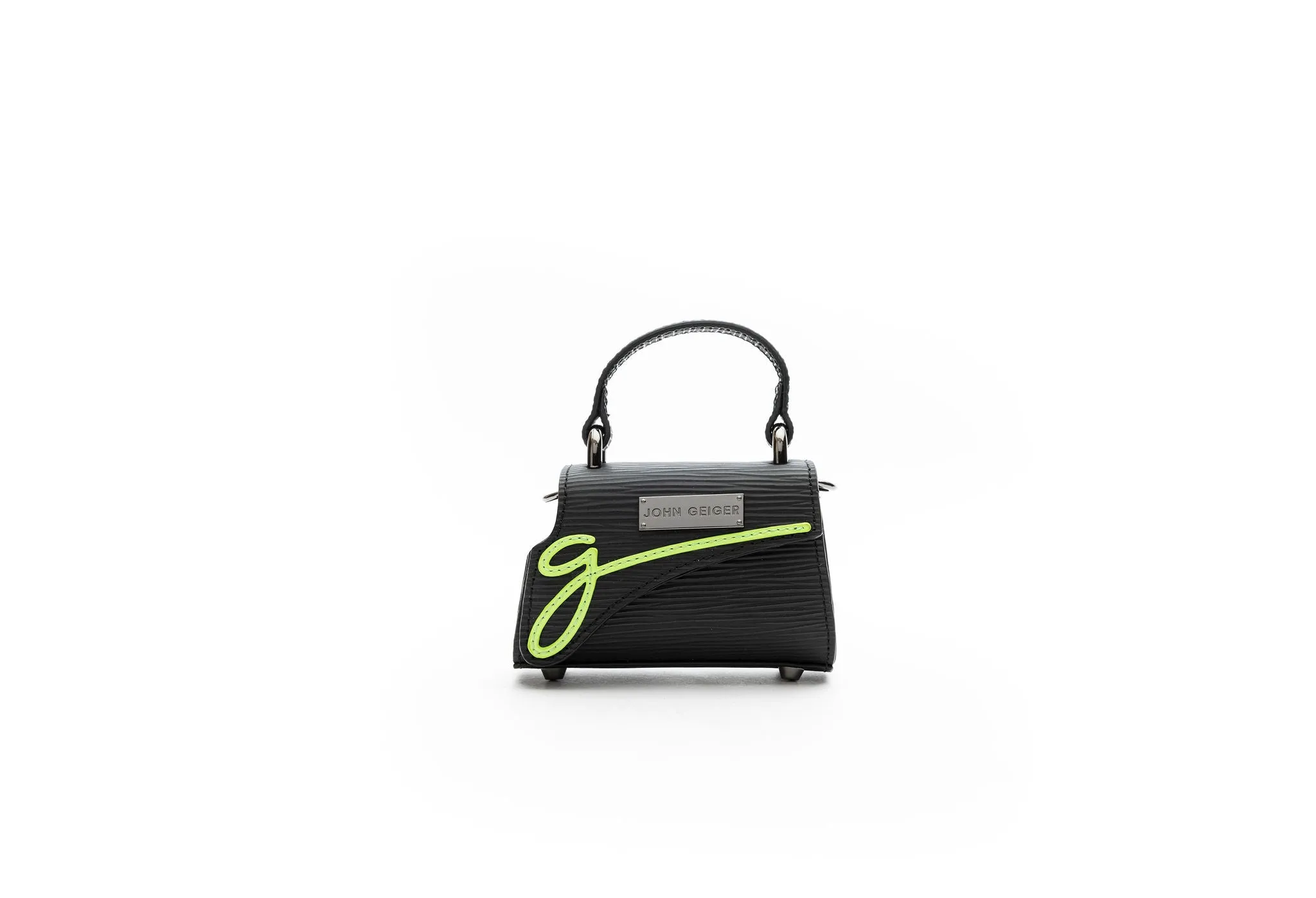 Mini Lowercase Flap Bag “Black/Lime”