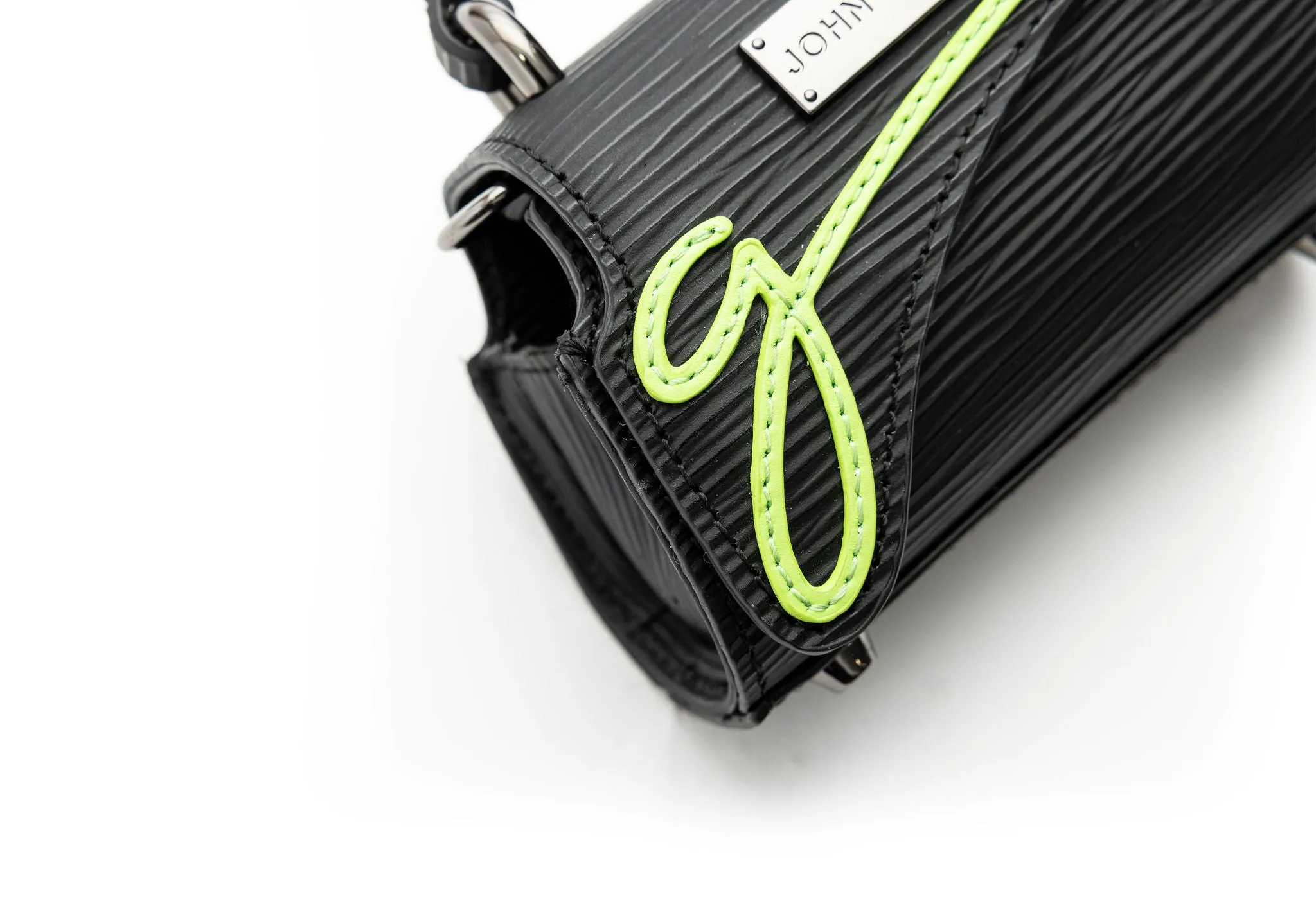 Mini Lowercase Flap Bag “Black/Lime”