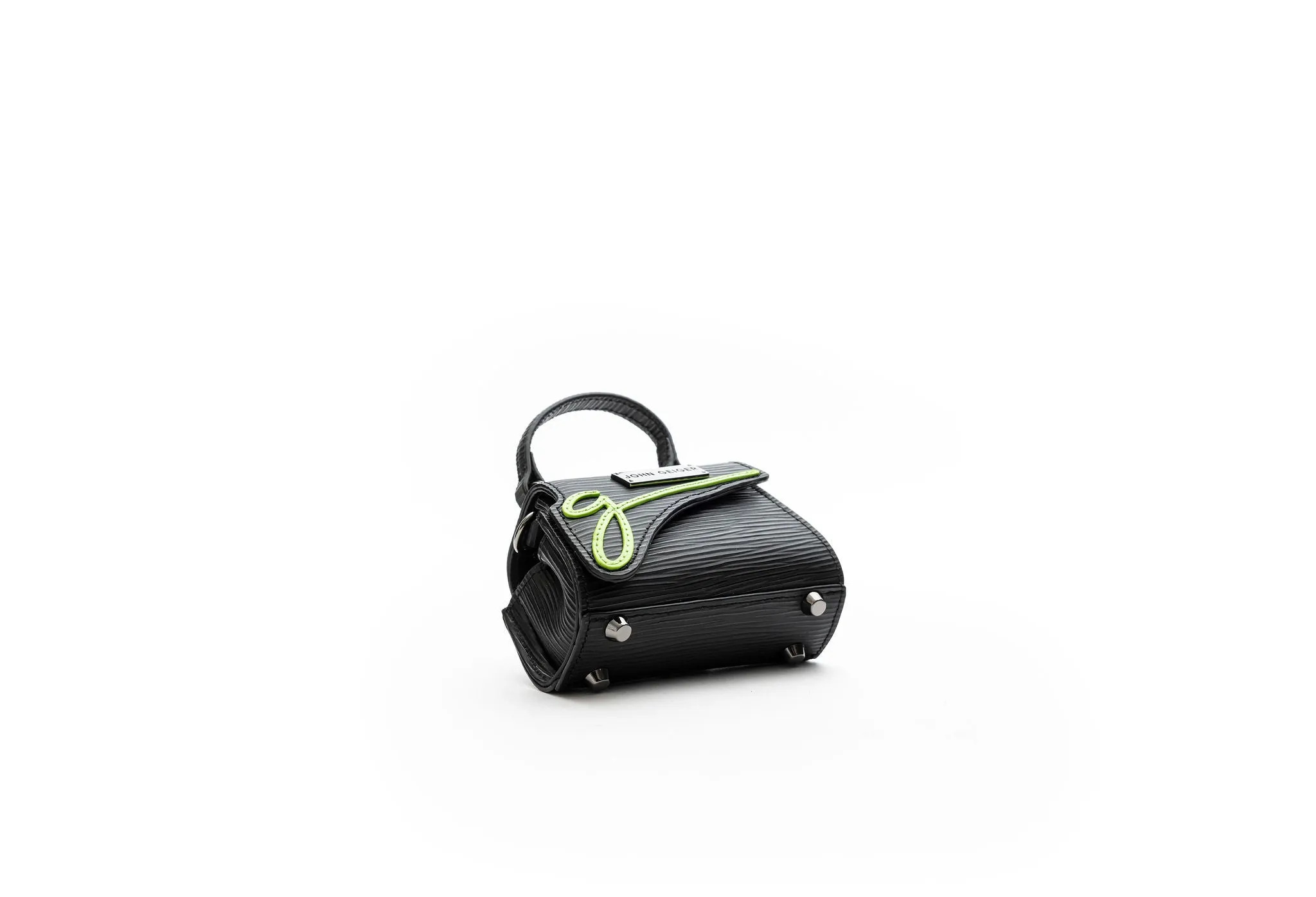 Mini Lowercase Flap Bag “Black/Lime”