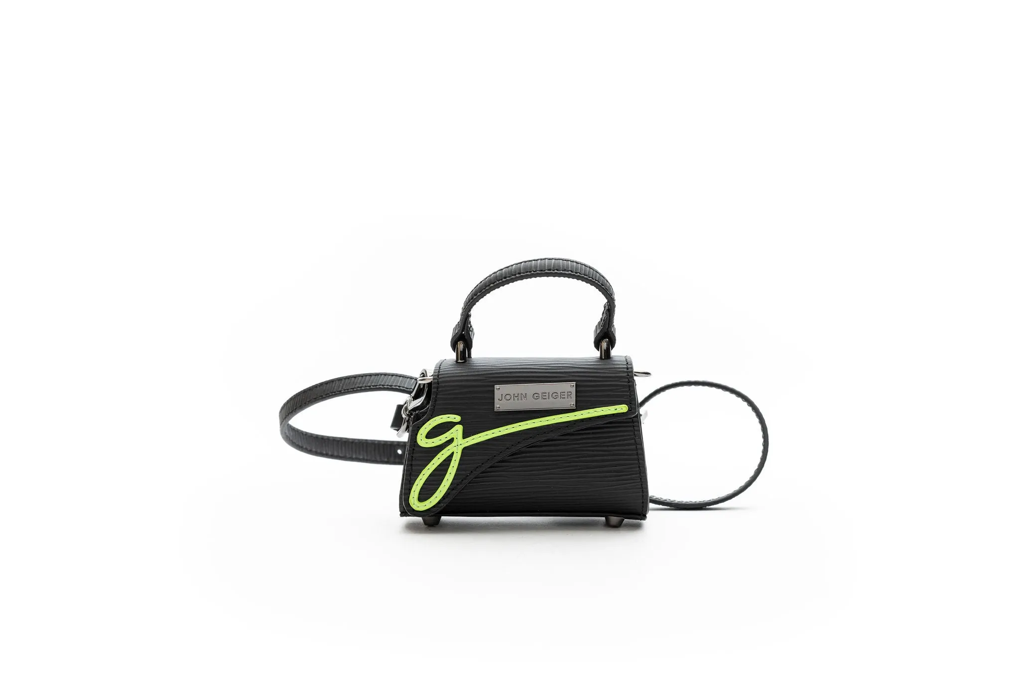 Mini Lowercase Flap Bag “Black/Lime”