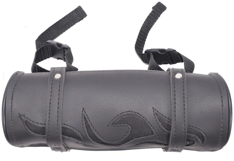 Motorcycle riding PVC 10" waterproof Blk Flame toolbag with quick release
