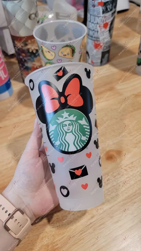 Mouse hearts  cold cup logo