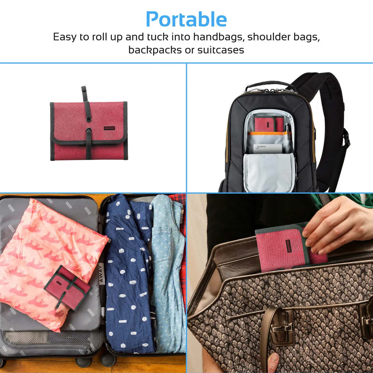 Multi-Purpose Travel Electronic Accessory Organizer Pouch