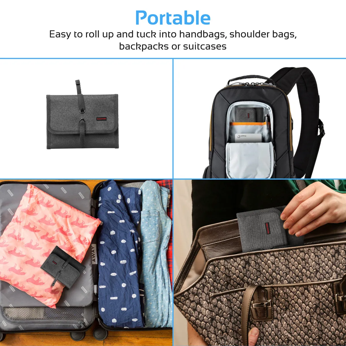 Multi-Purpose Travel Electronic Accessory Organizer Pouch