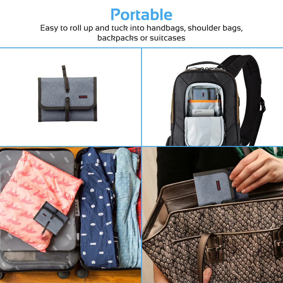 Multi-Purpose Travel Electronic Accessory Organizer Pouch