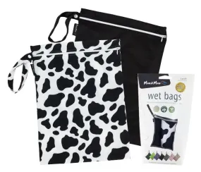 Mum2Mum Wet Bags Twin Pack - COW/BLACK