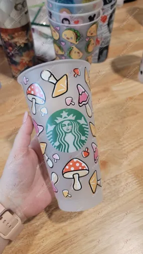 Mushrooms cold cup logo