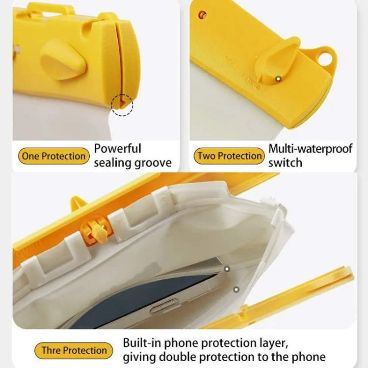 Naturehike Touch Screen Cell Phone IPX8 Waterproof Bag Swimming Diving Bag Trail Rafting Equipment, Color: 5.6L Yellow