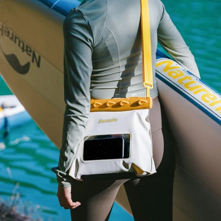 Naturehike Touch Screen Cell Phone IPX8 Waterproof Bag Swimming Diving Bag Trail Rafting Equipment, Color: 5.6L Yellow