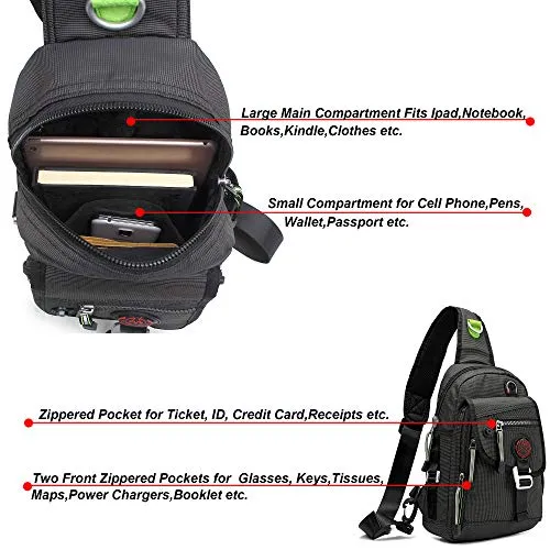 NCGElite™ Men's Tablet Crossbody Sling Chest Bag - iPad Shoulder Day Bag