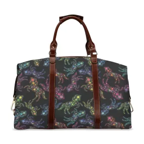 Neon Floral Horses Classic Travel Bag