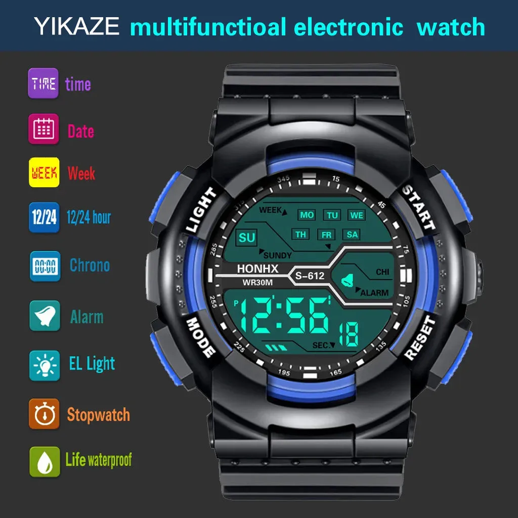 Outdoor Sport Men's Watch – Multifunctional Waterproof Military Digital Watch