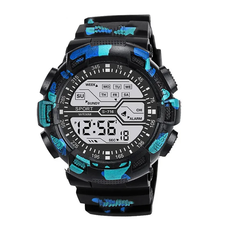 Outdoor Sport Men's Watch – Multifunctional Waterproof Military Digital Watch