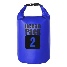 Outdoor Waterproof Bag Dry Sack PVC Barrel Bag, Capacity: 2L (Dark Blue)