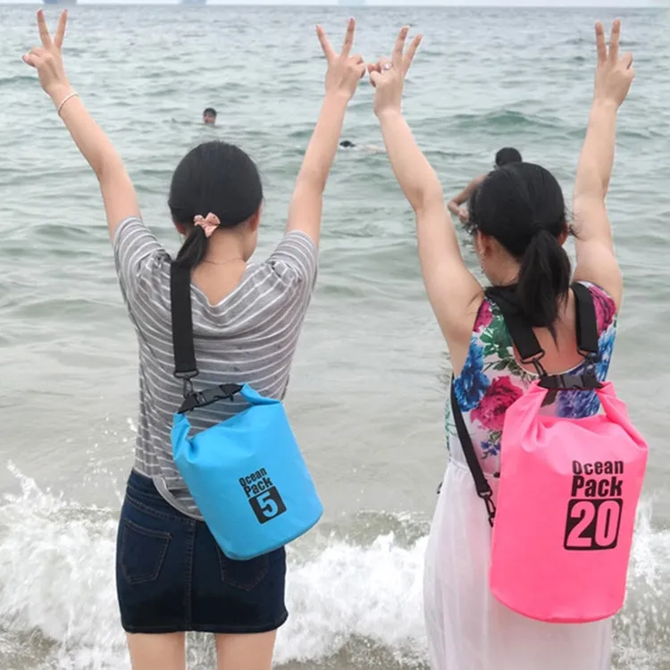 Outdoor Waterproof Bag Dry Sack PVC Barrel Bag, Capacity: 2L (Dark Blue)