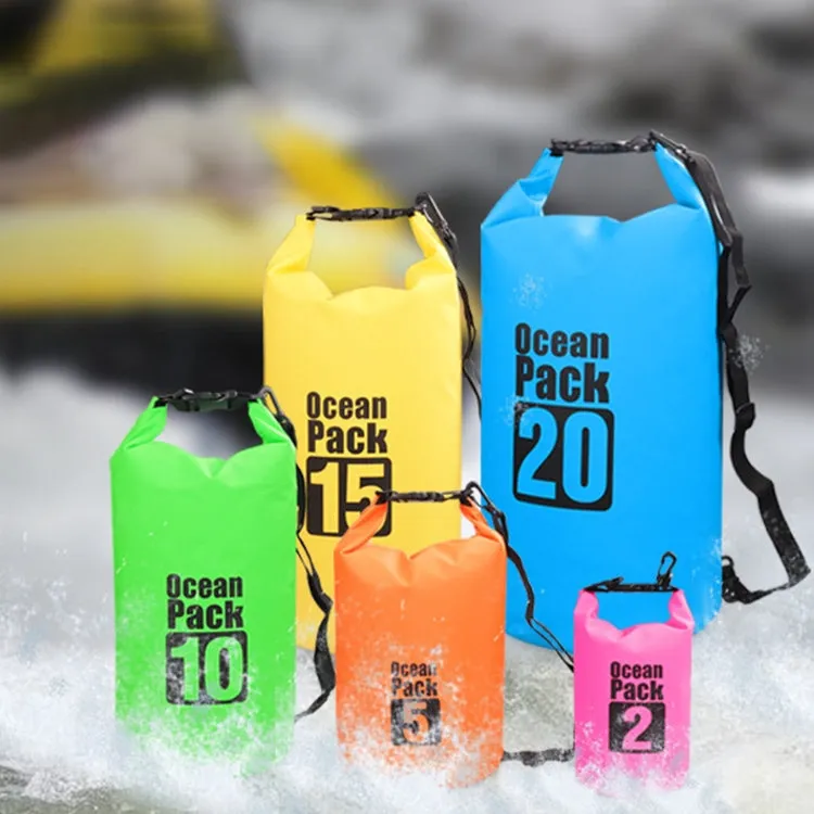 Outdoor Waterproof Bag Dry Sack PVC Barrel Bag, Capacity: 2L (Dark Blue)