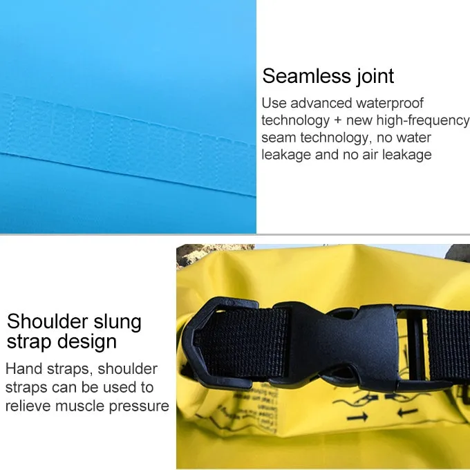 Outdoor Waterproof Dry Dual Shoulder Strap Bag Dry Sack PVC Barrel Bag, Capacity: 20L(Green)