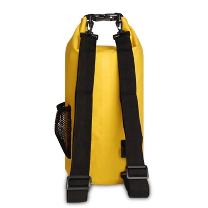 Outdoor Waterproof Dry Dual Shoulder Strap Bag Dry Sack PVC Barrel Bag, Capacity: 20L(Green)