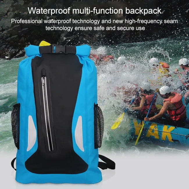 Outdoor Waterproof Dry Dual Shoulder Strap Bag Dry Sack PVC Barrel Bag, Capacity: 25L (Green)