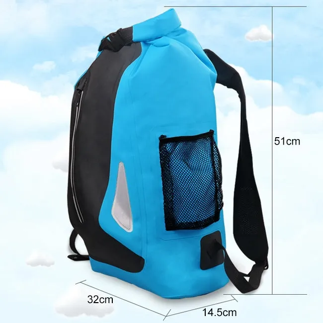 Outdoor Waterproof Dry Dual Shoulder Strap Bag Dry Sack PVC Barrel Bag, Capacity: 25L (Green)