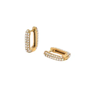 Pave Square Hoops