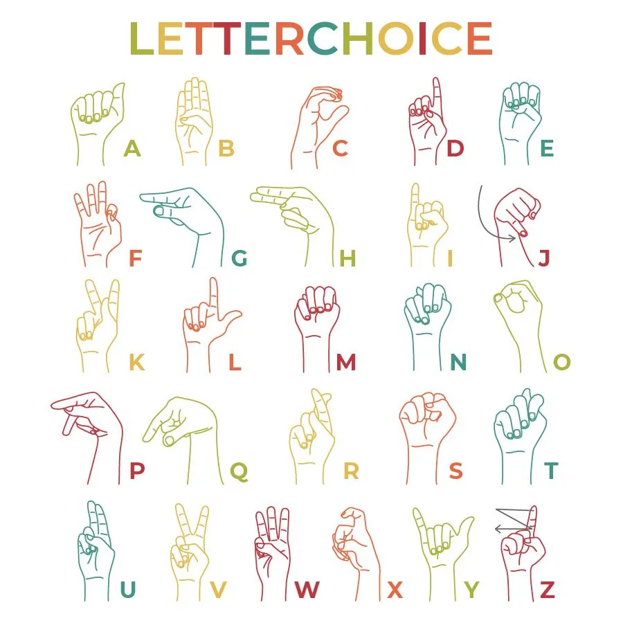 Personalized ASL Teacher Cotton Canvas Tote Bag Sign Language Custom SLP Gift Name Sign Language Gift for Deaf ASL Wildflower Bag (SLT1002)