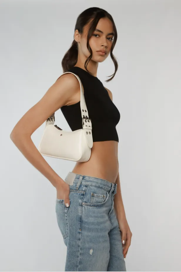 PETA   JAIN Queen Bag - White Crinkle